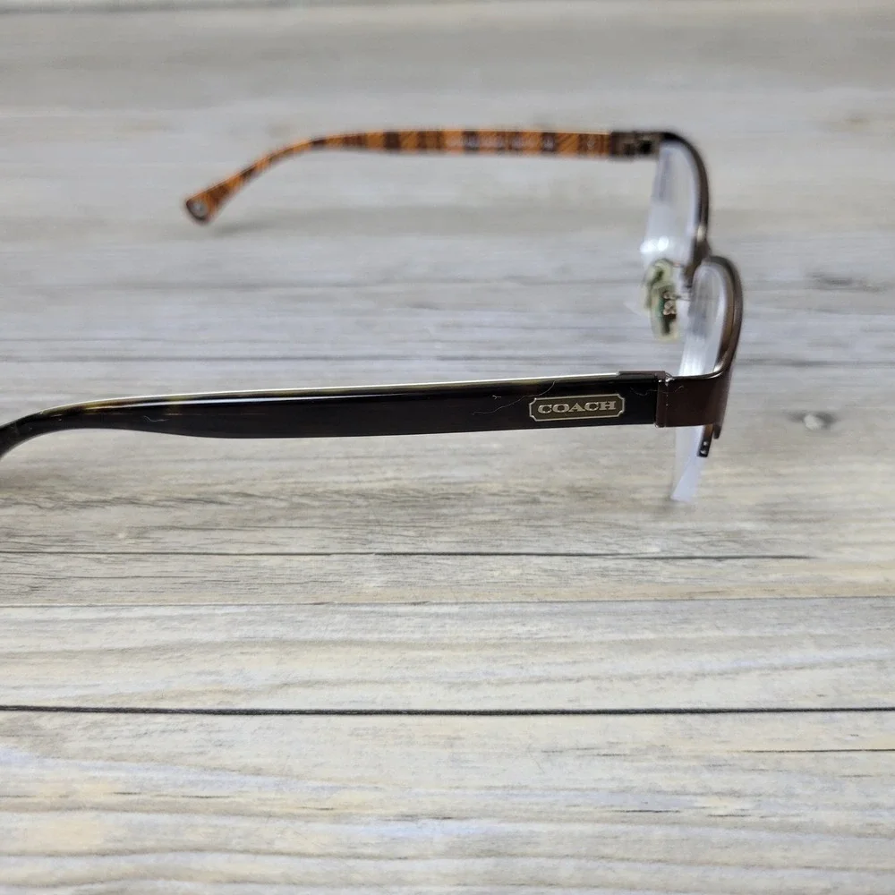 Coach Eyeglass Frames HC 5038 Montana 9076 Satin Brown Half Rim Womens 52-17-135
